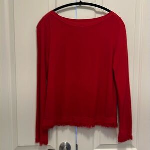 Ann Taylor red boatneck sweater size L